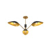 Oscar Three Light Pendant Aged Gold/Matte Black-Semi-Flush Mts.-Alora-Lighting Design Store