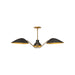 Oscar Three Light Pendant Aged Gold/Matte Black-Semi-Flush Mts.-Alora-Lighting Design Store