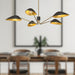 Oscar Five Light Pendant Aged Gold/Matte Black-Semi-Flush Mts.-Alora-Lighting Design Store