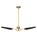 Osorio LED Chandelier Matte Black/Vintage Brass-Large Chandeliers-Alora-Lighting Design Store
