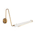 Osorio LED Vanity Matte White/Vintage Brass-Sconces-Alora-Lighting Design Store