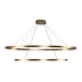 Ovale LED Chandelier Brushed Gold-Large Chandeliers-Kuzco Lighting-Lighting Design Store