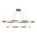 Ovale LED Chandelier Brushed Gold-Large Chandeliers-Kuzco Lighting-Lighting Design Store