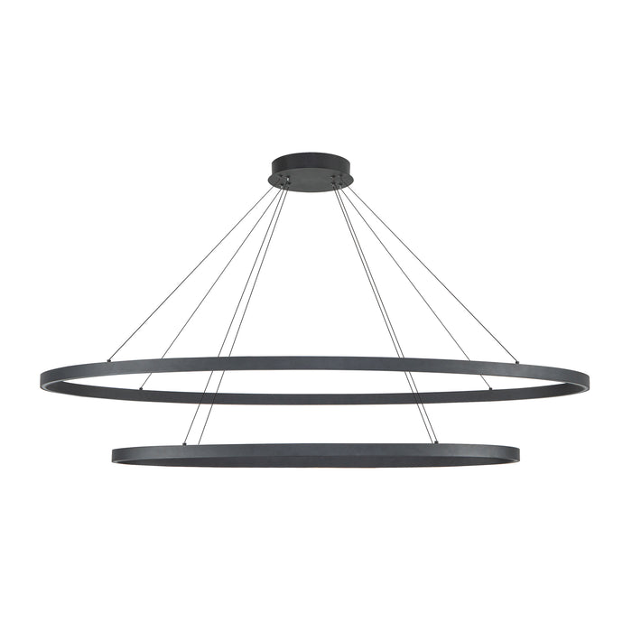 Ovale LED Chandelier Black-Large Chandeliers-Kuzco Lighting-Lighting Design Store