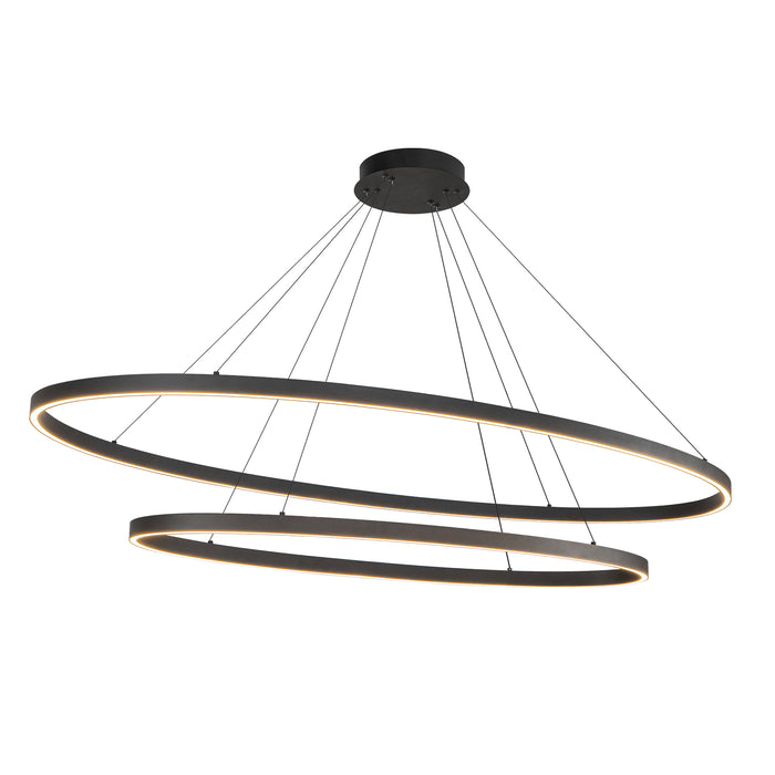 Ovale LED Chandelier Black-Large Chandeliers-Kuzco Lighting-Lighting Design Store
