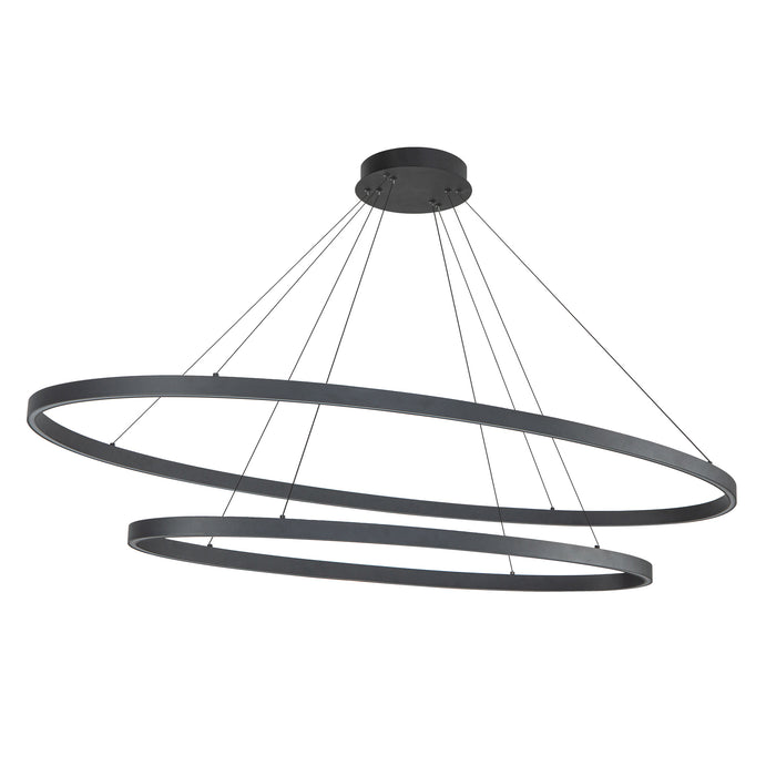 Ovale LED Chandelier Black-Large Chandeliers-Kuzco Lighting-Lighting Design Store