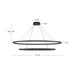 Ovale LED Chandelier Black-Large Chandeliers-Kuzco Lighting-Lighting Design Store