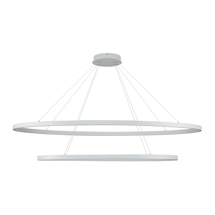 Ovale LED Chandelier White-Large Chandeliers-Kuzco Lighting-Lighting Design Store