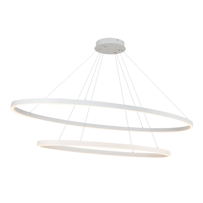 Ovale LED Chandelier White-Large Chandeliers-Kuzco Lighting-Lighting Design Store
