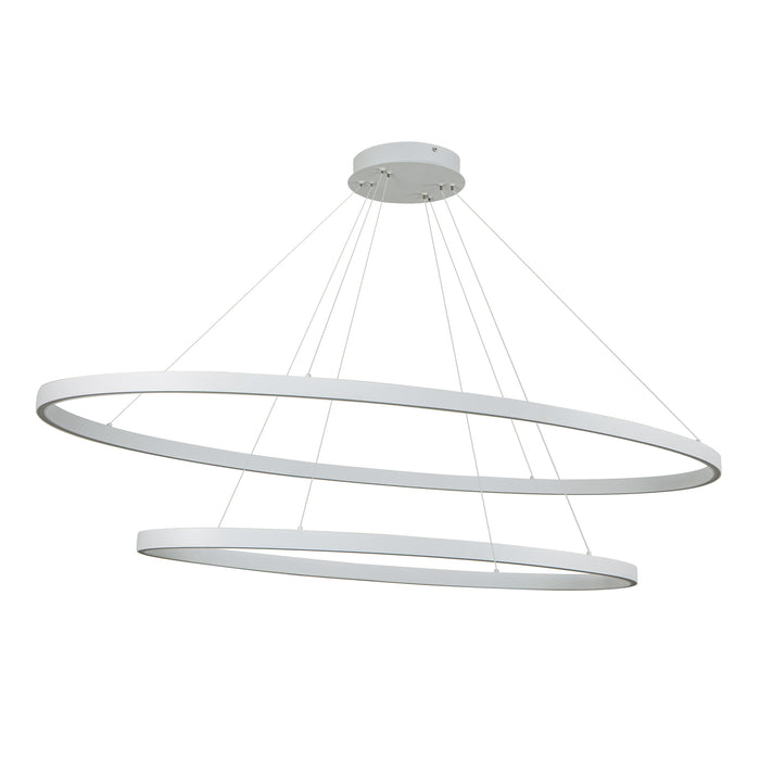 Ovale LED Chandelier White-Large Chandeliers-Kuzco Lighting-Lighting Design Store