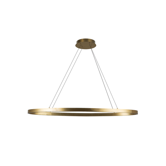 Ovale LED Linear Pendant Brushed Gold-Linear/Island-Kuzco Lighting-Lighting Design Store