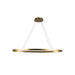 Ovale LED Linear Pendant Brushed Gold-Linear/Island-Kuzco Lighting-Lighting Design Store