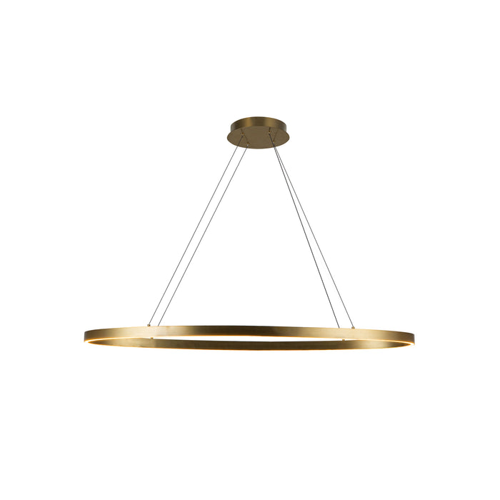 Ovale LED Linear Pendant Brushed Gold-Linear/Island-Kuzco Lighting-Lighting Design Store