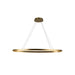 Ovale LED Linear Pendant Brushed Gold-Linear/Island-Kuzco Lighting-Lighting Design Store