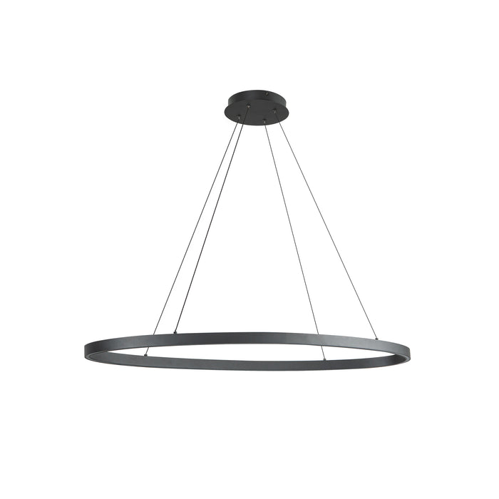 Ovale LED Linear Pendant Black-Linear/Island-Kuzco Lighting-Lighting Design Store
