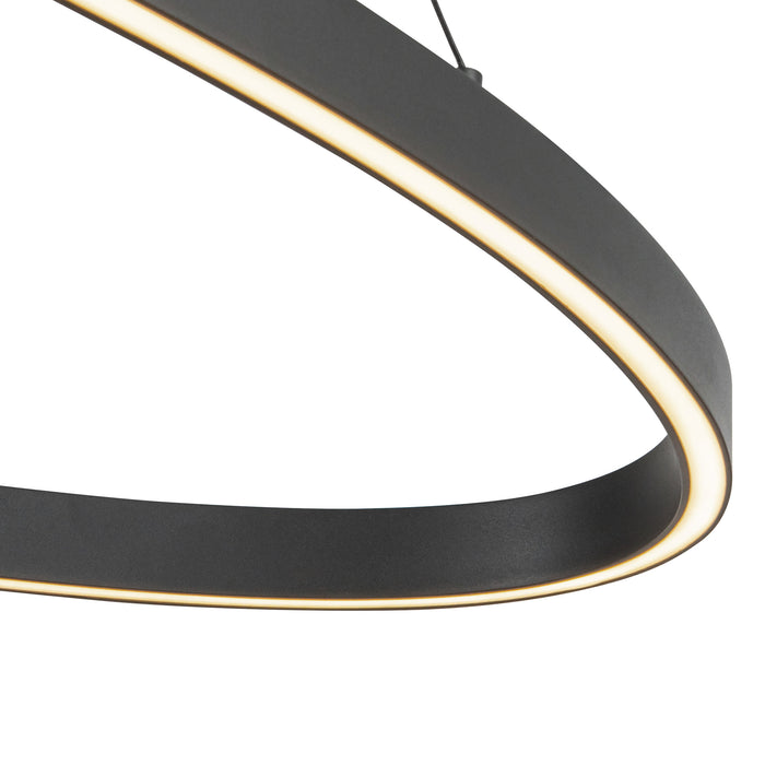 Ovale LED Linear Pendant Black-Linear/Island-Kuzco Lighting-Lighting Design Store