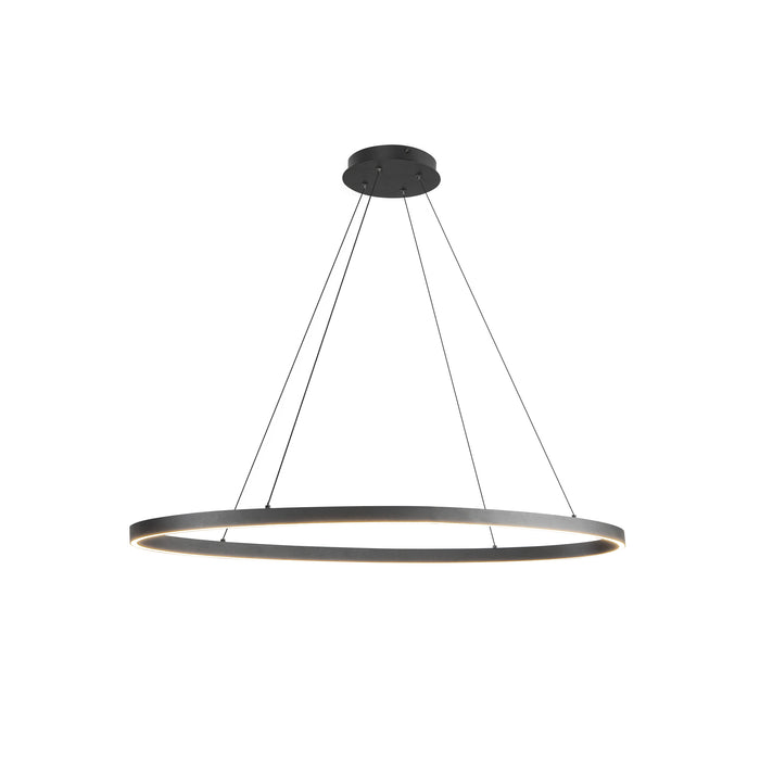 Ovale LED Linear Pendant Black-Linear/Island-Kuzco Lighting-Lighting Design Store