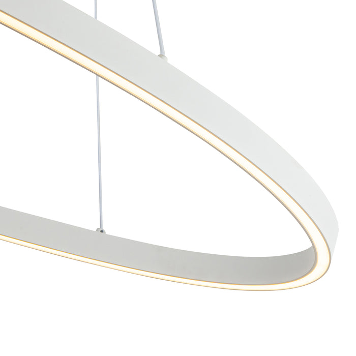 Ovale LED Linear Pendant White-Linear/Island-Kuzco Lighting-Lighting Design Store
