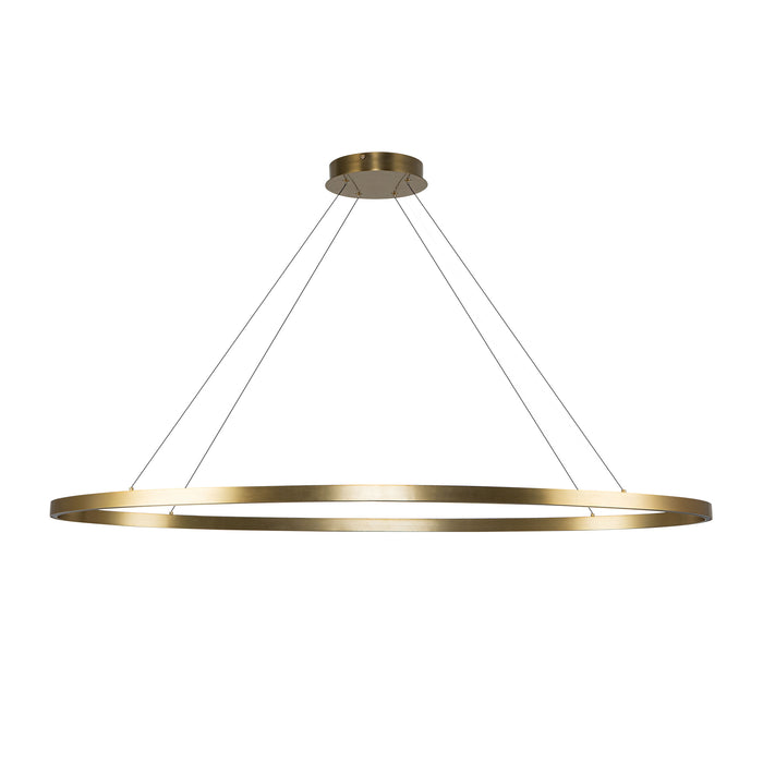 Ovale LED Linear Pendant Brushed Gold-Linear/Island-Kuzco Lighting-Lighting Design Store