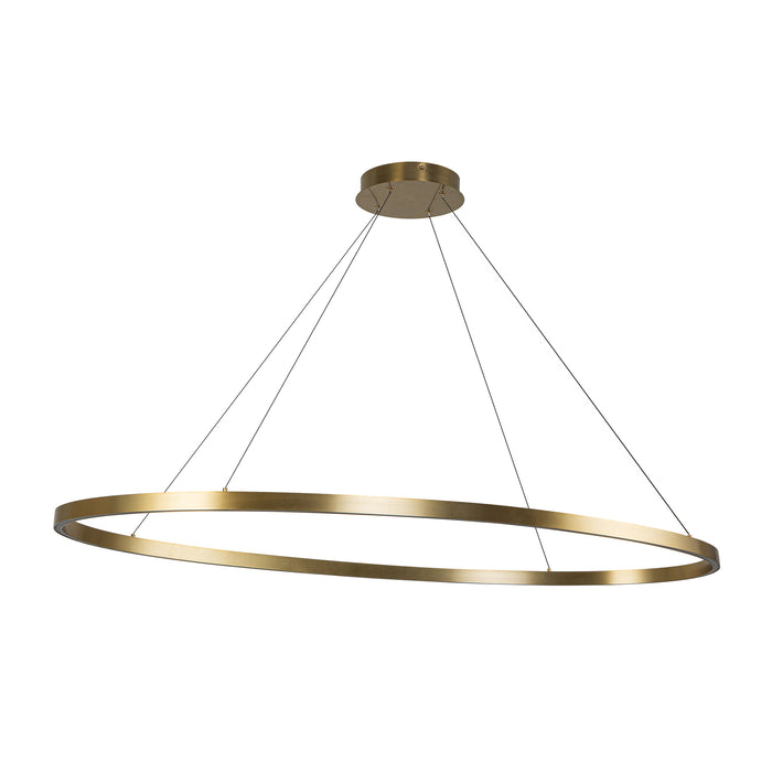 Ovale LED Linear Pendant Brushed Gold-Linear/Island-Kuzco Lighting-Lighting Design Store