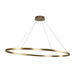 Ovale LED Linear Pendant Brushed Gold-Linear/Island-Kuzco Lighting-Lighting Design Store