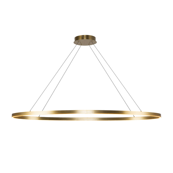 Ovale LED Linear Pendant Brushed Gold-Linear/Island-Kuzco Lighting-Lighting Design Store
