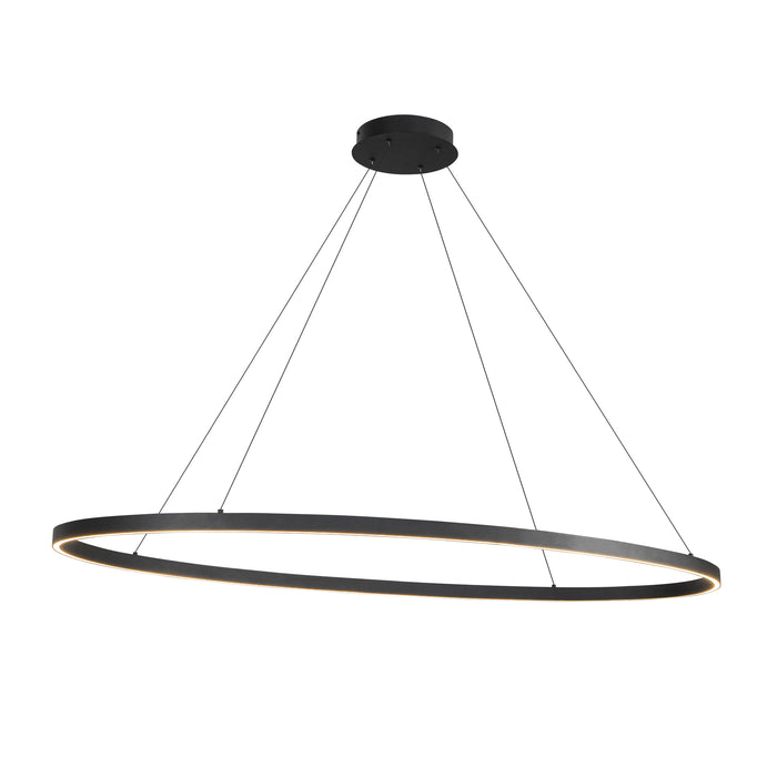 Ovale LED Linear Pendant Black-Linear/Island-Kuzco Lighting-Lighting Design Store