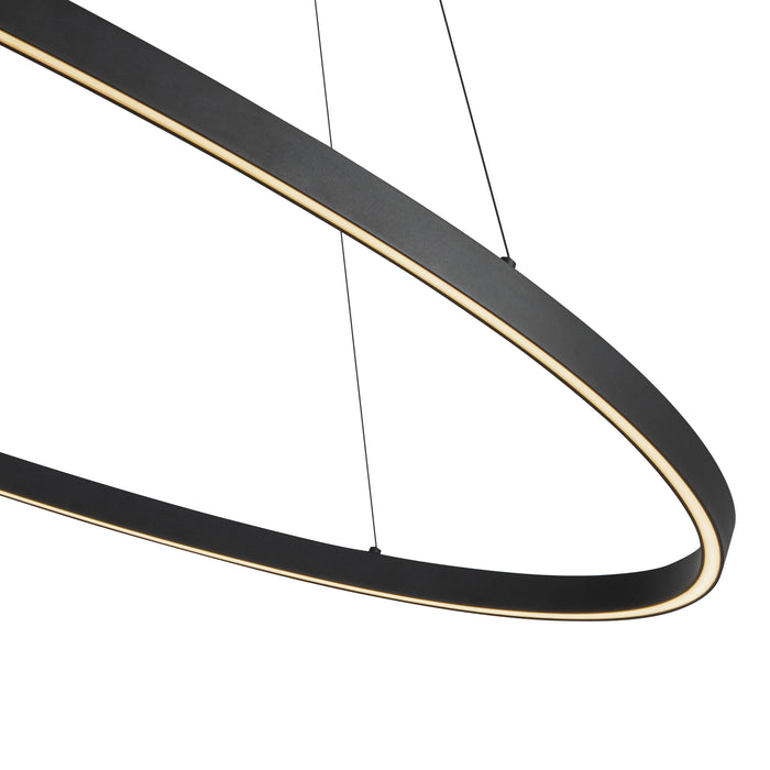 Ovale LED Linear Pendant Black-Linear/Island-Kuzco Lighting-Lighting Design Store