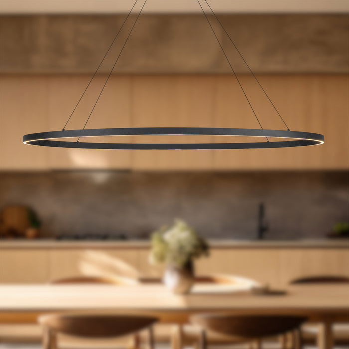 Ovale LED Linear Pendant Black-Linear/Island-Kuzco Lighting-Lighting Design Store