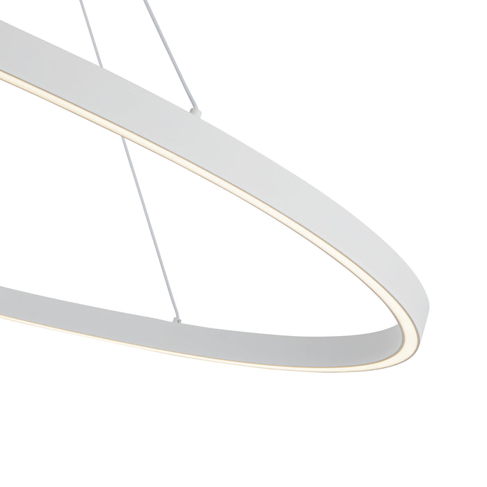 Ovale LED Linear Pendant White-Linear/Island-Kuzco Lighting-Lighting Design Store