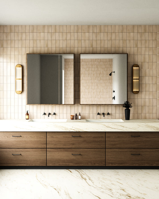 Palais LED Vanity Vintage Brass-Bathroom Fixtures-Alora-Lighting Design Store