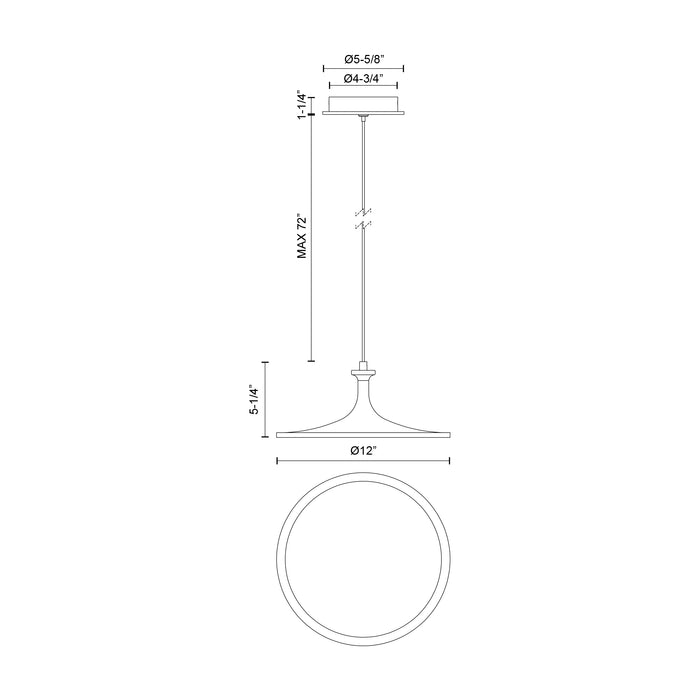 Issa LED Pendant White-Pendants-Alora-Lighting Design Store