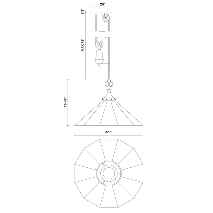 Ellen One Light Pendant Matte Black/White Linen-Pendants-Alora-Lighting Design Store
