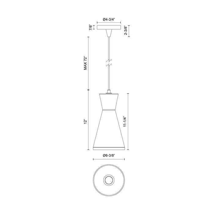 Betty One Light Pendant Matte Black/Opal Glass-Mini Pendants-Alora-Lighting Design Store