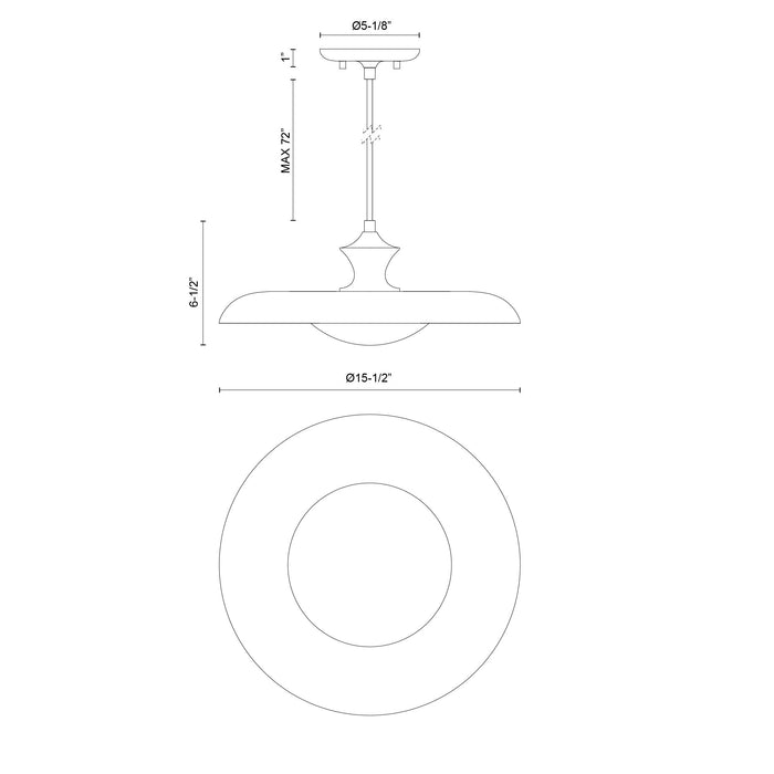 Minori One Light Pendant Cerulean-Pendants-Alora-Lighting Design Store