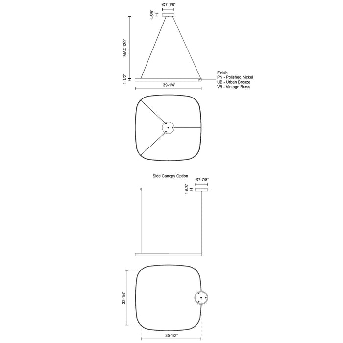 Yukon LED Pendant Urban Bronze-Pendants-Kuzco Lighting-Lighting Design Store