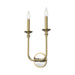 Peabody Two Light Bathroom Fixture Vintage Brass-Sconces-Alora-Lighting Design Store