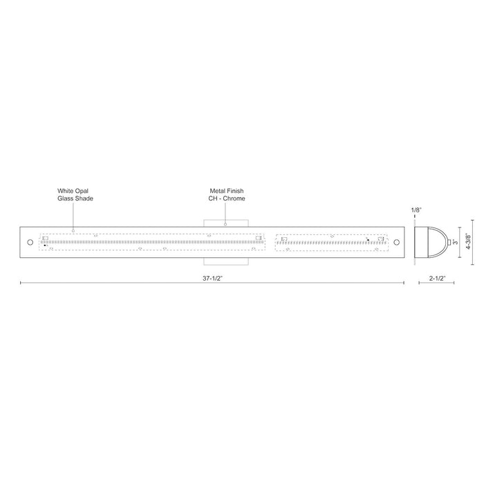 Peggy LED Wall Sconce Chrome-Bathroom Fixtures-Kuzco Lighting-Lighting Design Store