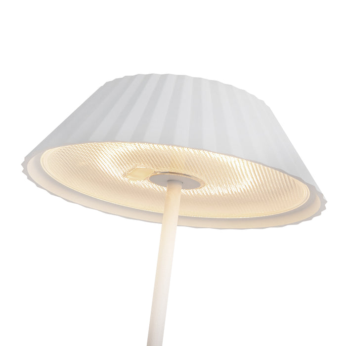 Pela LED Table Lamp White-Lamps-Kuzco Lighting-Lighting Design Store