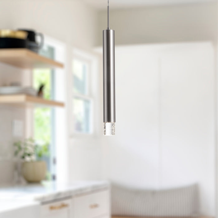 Pendula LED Pendant Brushed Nickel-Mini Pendants-Kuzco Lighting-Lighting Design Store