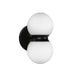 Peri LED Exterior Wall Mount Black/Opal Glass-Exterior-Kuzco Lighting-Lighting Design Store