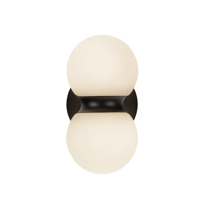 Peri LED Exterior Wall Mount Black/Opal Glass-Exterior-Kuzco Lighting-Lighting Design Store