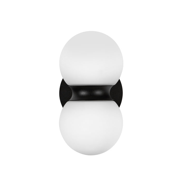 Peri LED Exterior Wall Mount Black/Opal Glass-Exterior-Kuzco Lighting-Lighting Design Store