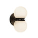 Peri LED Exterior Wall Mount Black/Opal Glass-Exterior-Kuzco Lighting-Lighting Design Store