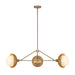 Perth Three Light Chandelier Brushed Gold/Opal Glass-Large Chandeliers-Alora-Lighting Design Store