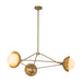 Perth Three Light Chandelier Brushed Gold/Opal Glass-Large Chandeliers-Alora-Lighting Design Store