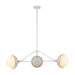 Perth Three Light Chandelier White/Opal Glass-Large Chandeliers-Alora-Lighting Design Store