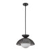 Perth One Light Pendant Matte Black/Opal Glass-Pendants-Alora-Lighting Design Store
