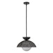 Perth One Light Pendant Matte Black/Opal Glass-Pendants-Alora-Lighting Design Store