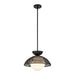 Perth One Light Pendant Matte Black/Opal Glass-Pendants-Alora-Lighting Design Store